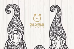 Scandinavian Floral Gnomes SVG, Gnome Clipart, Tomte Product Image 10