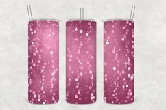 Carnation Pink Glowing Glitter Tumbler Sublimation Product Image 1