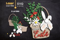 Easter Basket SVG laser cut files for Glowforge Product Image 2