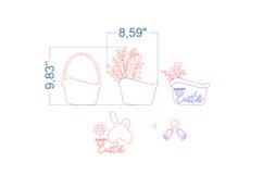 Easter Basket SVG laser cut files for Glowforge Product Image 4