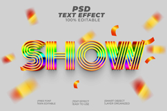 Show Rainbow Stripes 3D Text Effect Template Product Image 1