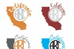 California Monograms SVG, JPG, PNG, DWG, CDR, EPS, AI Product Image 3