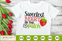 Sweetest Berry in the patch SVG | Strawberry SVG Product Image 1