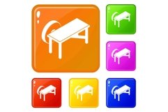 Grindstone icons set vector color Product Image 1