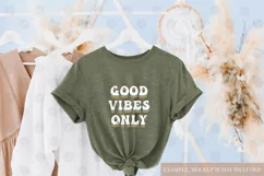 Good Vibes Only Sublimation design | Vintage PNG | Daisy PNG Product Image 4