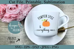 Pumpkin Spice & Everything Nice SVG, png, eps, jpeg, DXF Product Image 4
