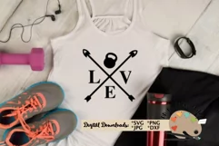 Arrow Love kettle bell svg, gym workout shirt arrow svg dxf Product Image 1
