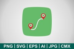 Vector Route Icon Product Image 1