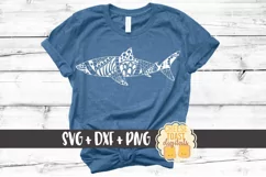 Shark - Zen Doodle Art - Ocean SVG PNG DXF Files Product Image 1
