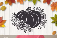 Floral Pumpkin svg, Halloween Floral Decor, Fall svg Product Image 5