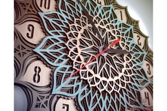 C23 - Wall Clock for Laser cut, Mandala Clock DXF pattern Product Image 9