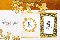 Gold monograms Watercolor png Product Image 2