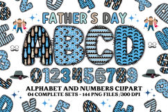 Father’s Day Alphabet clipart, father’s day letters doodle Product Image 1