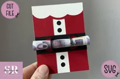 Santa Money card | Paper cutting | Christmas Money card svg Product Image 3