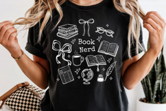 Book Nerd PNG Reader Book Lover Shirt Design Reading Product Image 10