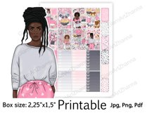 Weekend Home African American Sticker Box Size 2,25"x1,5" Product Image 5