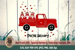Red Truck Valentine SVG| Valentine Gnomes| Special Delivery Product Image 1
