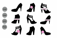 High Heel Svg, High heel monogram Svg, High heels, Shoes Svg Product Image 1