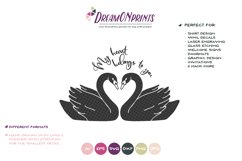 My Heart Belongs to You | Swans SVG | Love Birds Product Image 2