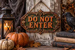 Vintage Halloween Vintage PNG Clipart Signs 4 Product Image 4