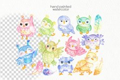 Watercolor Owls Clipart - PNG Files Product Image 2