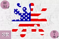 USA flag paint splat | vinyl cutting | USA flag svg Product Image 3