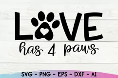 Love Has 4 Paws Svg - Dog Mom Svg - Fur Mama Svg Product Image 2