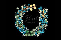 Floral Wreath png, Leaf wreath,floral frame clipart PNG Product Image 2