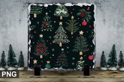 Christmas Tree Square Sublimation Slate Design Product Image 1