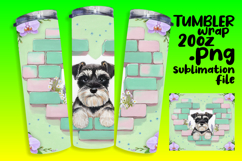 SOPHISTICATED 20oz Sublimation Tumbler , Cute Dog Product Image 1