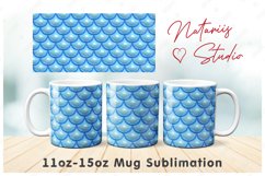 8 Puffy Mermaid Scales Patterns for 11 oz - 15 oz mugs Product Image 6