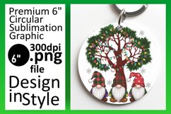 Artful Keychain Circle Design Template , Gnomes Product Image 1