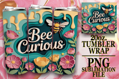 Whimsical nights 20oz tumbler wrap, Bee Quote Product Image 1