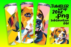 Creative Colorful Dog Tumbler Wrap 20oz Design Product Image 1