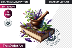 Lavender Clipart PNG, French Country Botanical sublimation Product Image 1