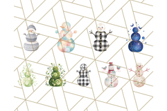 Patterned Snowman Silhouette PNG Clipart Product Image 5