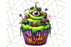Halloween Cupcake PNG Clipart with Witch Hats and Ghosts Product Image 5