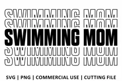 Swimming Mom SVG | Stacked SVG Product Image 2