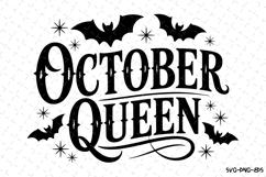 October Queen Svg | Halloween Svg | Svg Cut Files Product Image 1