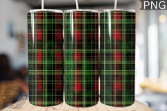 Green Christmas Plaid Tumbler Wrap -High Quality 300 Dpi Product Image 1