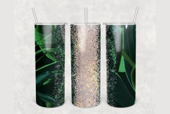 Add Your Name Tropical glitter 20 oz tumbler sublimation Product Image 1