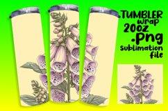 Sublimation Tumbler Wrap Watercolor Floral Design 20oz Product Image 1