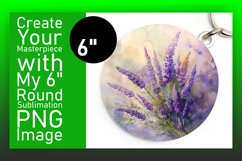 Circle Sublimation Round Keychain Design Colorful Flowers Product Image 1