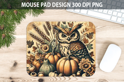Owl Mouse pad Sublimation - Thanksgiving PNG Design Product Image 1