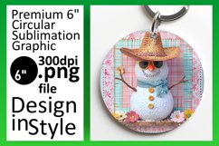 Holiday Snowman Sublimation Round Design Summer Magic Product Image 1