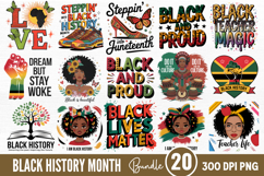 Black History Month Juneteenth Subliamtion Bundle PNG Product Image 1