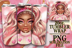 JOYFUL GIFT 20oz TUMBLER WRAP, Afro Girl Product Image 1