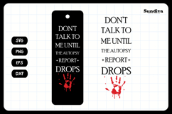 True Crime Bookmark Saying SVG | Don't Talk To Me Product Image 3