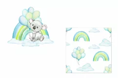 watercolor koala clip art Baby Koala. little animals clipart Product Image 3