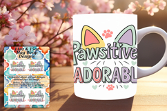 Enchanting 15oz Mug Wrap Png Template , Cat Quote Product Image 1